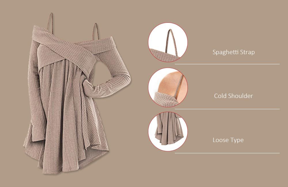 cold shoulder crisscross tunic sweater
